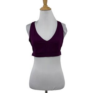 Victorias Secret Sports Bra Womens L Large Hibiscus Stretch Cutout Racerback